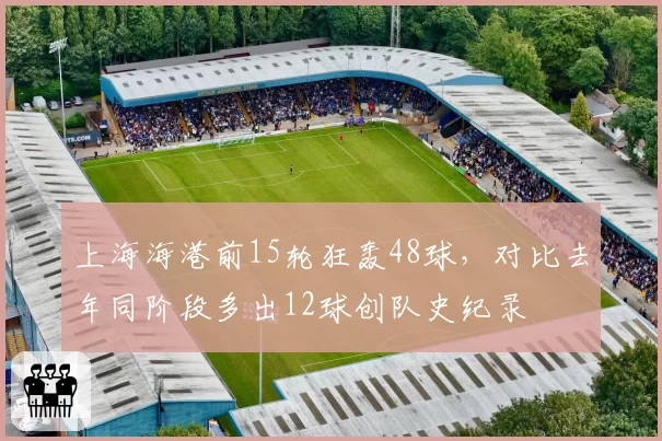 上海海港前15轮狂轰48球，对比去年同阶段多出12球创队史纪录